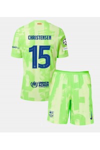 Fotbalové Dres Barcelona Andreas Christensen #15 Dětské Třetí Oblečení 2024-25 Krátký Rukáv (+ trenýrky)